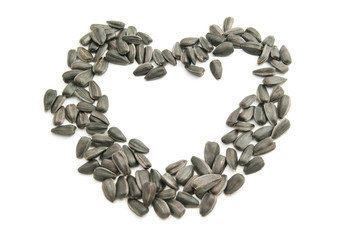 heart of the seeds on white