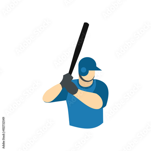 "Baseball player flat icon " Imágenes de archivo y vectores libres de