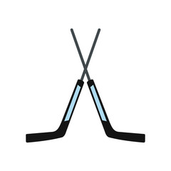 Two crossed hockey sticks icon
