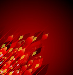 Red abstract background with simulations of fire and sparks