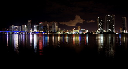 Panorama Miami nocą