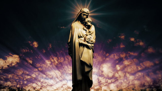 Worship 0507: The Virgin Mary with baby Jesus (Loop).