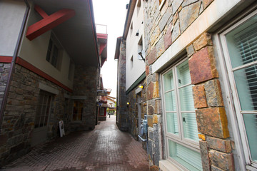 Street and buildings