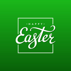 Fototapeta na wymiar Easter lettering green