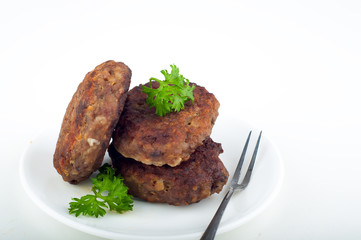 cutlets with a side dish