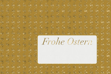 Frohe Ostern - Karte mit Blumen