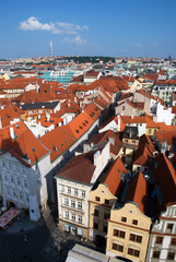 Naklejka na ściany i meble Prague city view