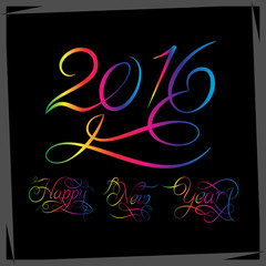 2016 New Year Calligraphy Design
