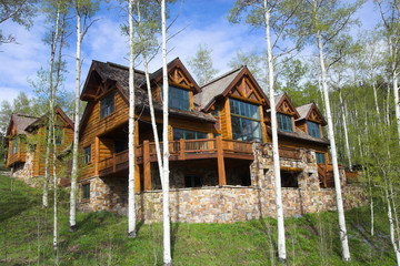 Obraz premium Mountain resort house