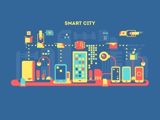 Obraz premium Smart city concept