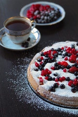 Berry pie. Very tasty.
