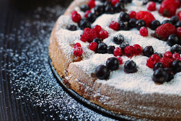 Berry pie. Very tasty.