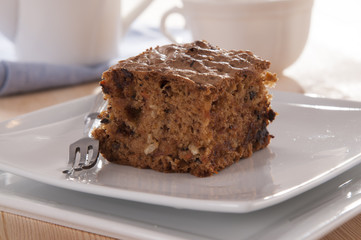 cake with fruit and crumble 
