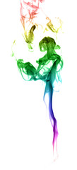 Abstract multicolored smoke