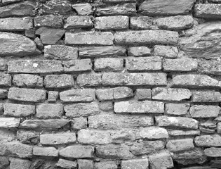 old wall of stone bricks background