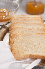 a healthy diet and light, tasty biscuits with jam 