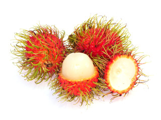 rambutan isolated on white background