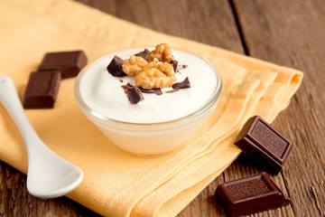 Yogurt with Chocolate and Nuts