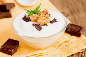 Yogurt with Chocolate and Nuts