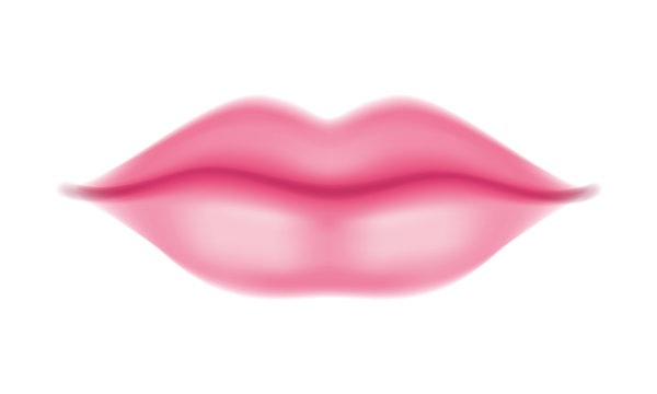 Human lips realistic style vector illustration.