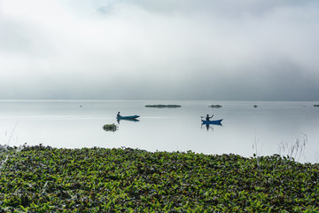Lakes, Mountains and the early morning fog