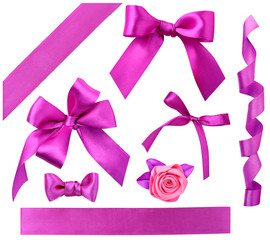 Set of bows and ribbons