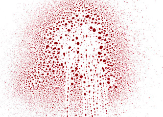 Blood splashed white background