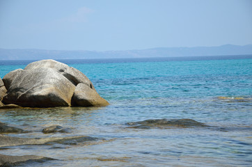 Fototapeta premium Rock Rises Out of the Sea