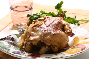 Pollo ripieno al forno