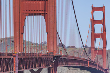 Golden gate bridge vivid day landscape, San Francisco