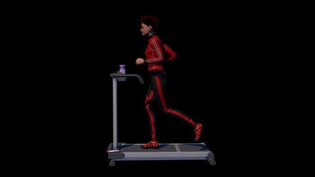 Female Running On A Treadmill With Alpha Channel
Loopable