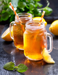 jar of lemon ice tea