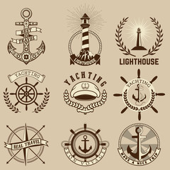 Fototapeta premium nautical labels set