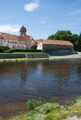 Castle Strakonice and river Otava in the Southern Bohemia,Czech Republic