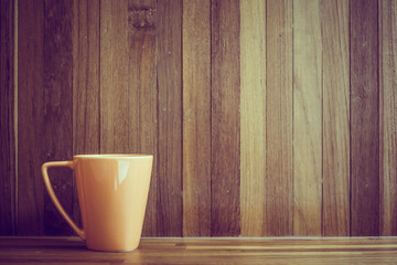 Orange coffee cup