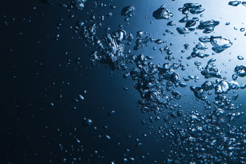 air bubbles in water stylish background