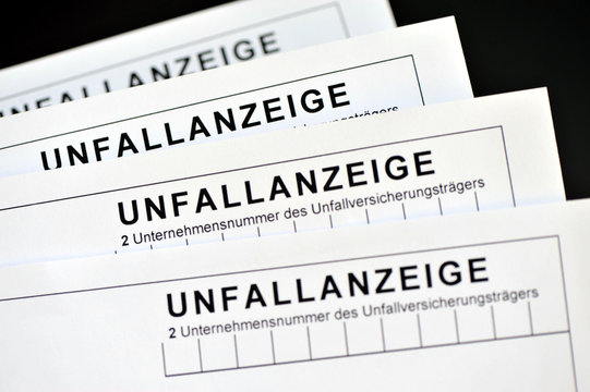 Unfallanzeigen, Betriebsunf&auml;lle, Formular, Arbeitssicherheit, Arbeitsschutz, Gesundheit, Arbeit, Unfallverh&uuml;tung, Arbeitssicherheit, Berufsgenossenschaft, Arbeitsunf&auml;higkeit, Schadenanzeige