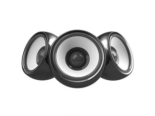 black audio system isolated
