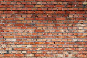 old red brick wall background and texture, grunge architecture pattern