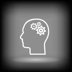 Pictograph of gear in head