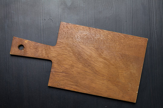 Empty vintage cutting board wooden food background concept