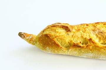 croûton de pain,original,bout de baguette,isolé,fond blanc