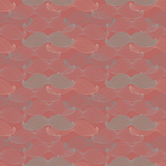 seamless pattern with a mustache