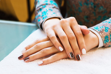 Delicate spring manicure