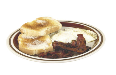 Breakfast plate isolated