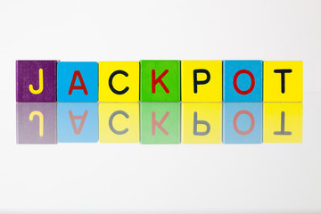 Jackpot - an inscription from children's blocks