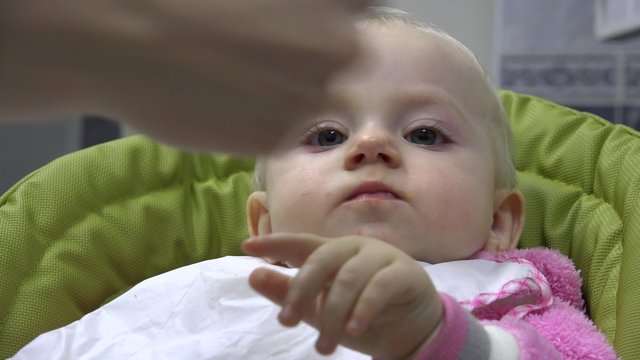 Little Baby Don't Want to Eat, Objection to Eat. 4K UltraHD video.