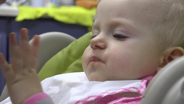Little Baby Don't Want to Eat, Objection to Eat. 4K UltraHD video.