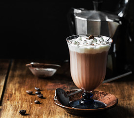 Homemade Irish Coffee with Whipped Cream