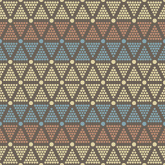 Abstract seamless pattern of dots and circles